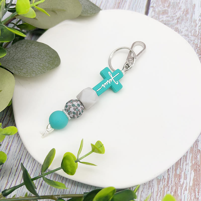 Christianartworkshop Silicone Faith Keychain Set: Cross Charm for Daily Faith Reminder - image 3