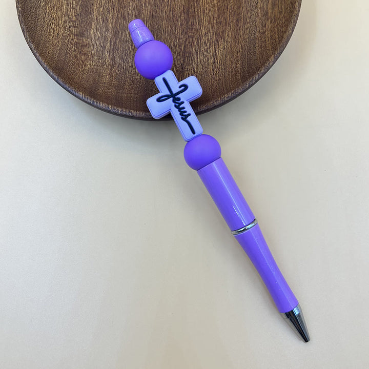 Christianartworkshop Jesus Cross Pen Series: Faith-Inspired Writing Tool with Symbolic Charm - Purple - image 5