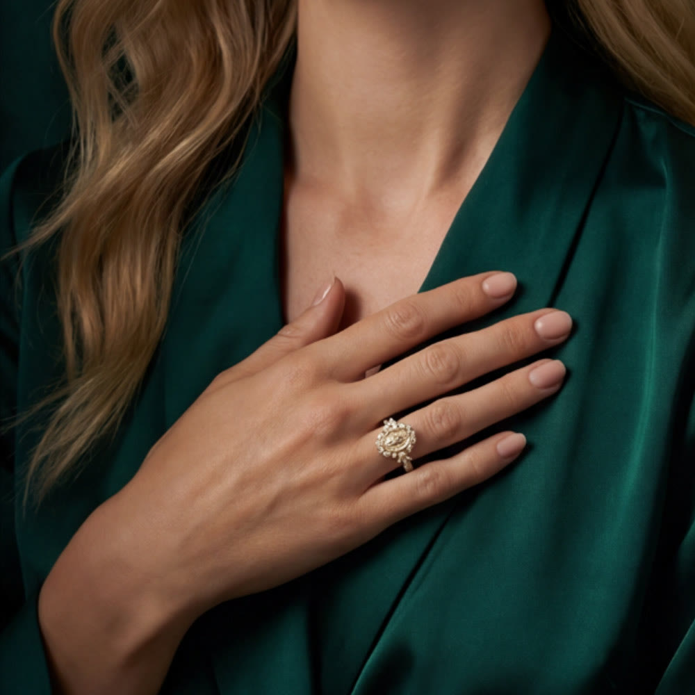 FREE Today: Elegant Virgin Mary Emblem Ring: Sacred Detail for Daily Devotion - image 2