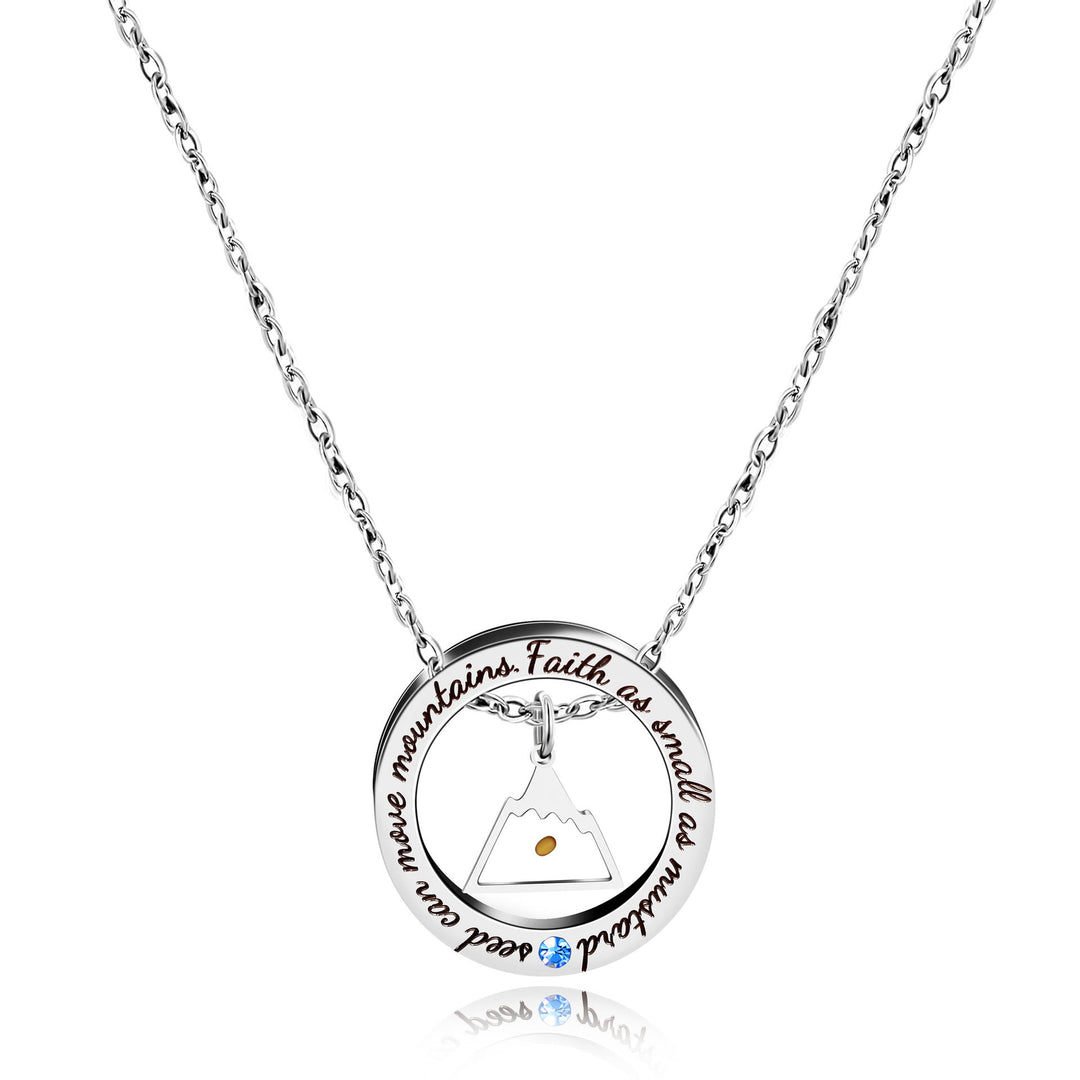 Christianartworkshop Faith As Mustard Seed Necklace: Varied Charms & Sacred Symbol for Daily Wear - Triangle Mount - image 18