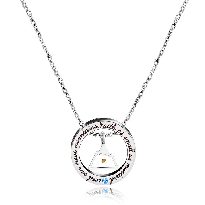 Christianartworkshop Faith As Mustard Seed Necklace: Varied Charms & Sacred Symbol for Daily Wear - Triangle Mount - image 18