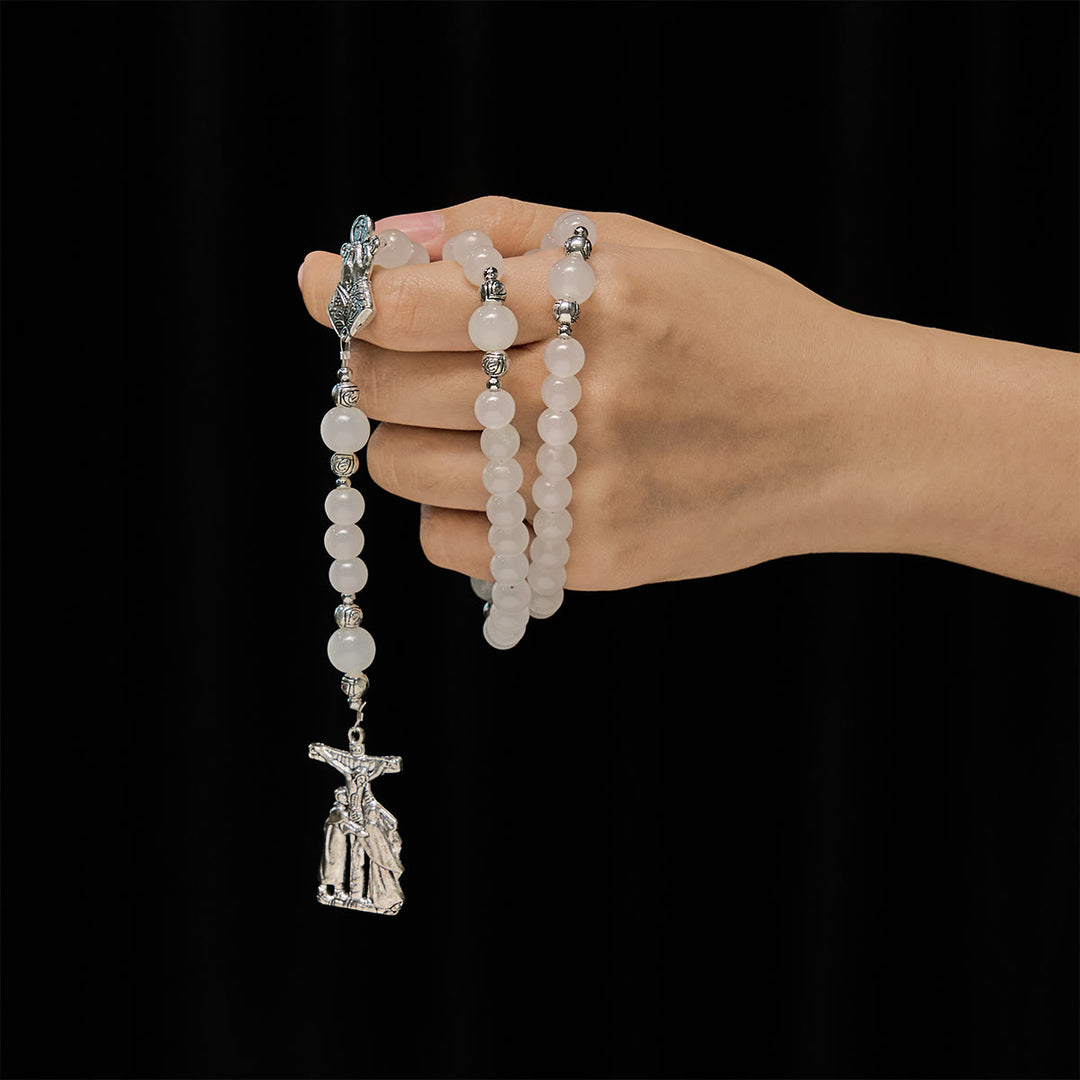 FREE Today: UV Color-Changing Pastel Beads with Crucifix & Praying Hands Rosary, Bracelet - image 3