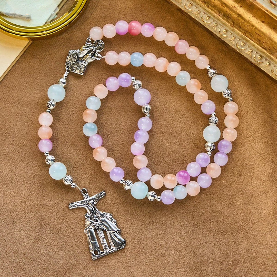 FREE Today: UV Color-Changing Pastel Beads with Crucifix & Praying Hands Rosary, Bracelet - image 2