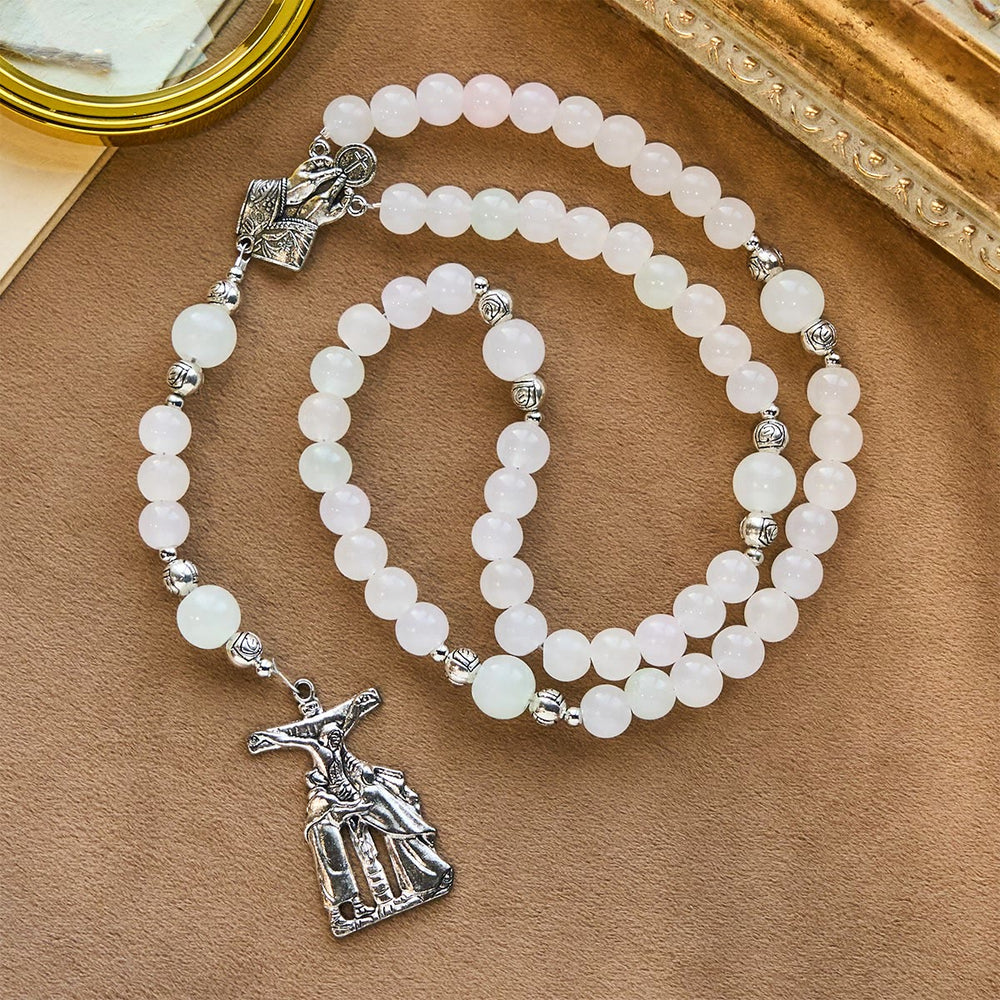 Christianartworkshop UV Color-Changing Pastel Rosary with Crucifix & Praying Hands - image 1