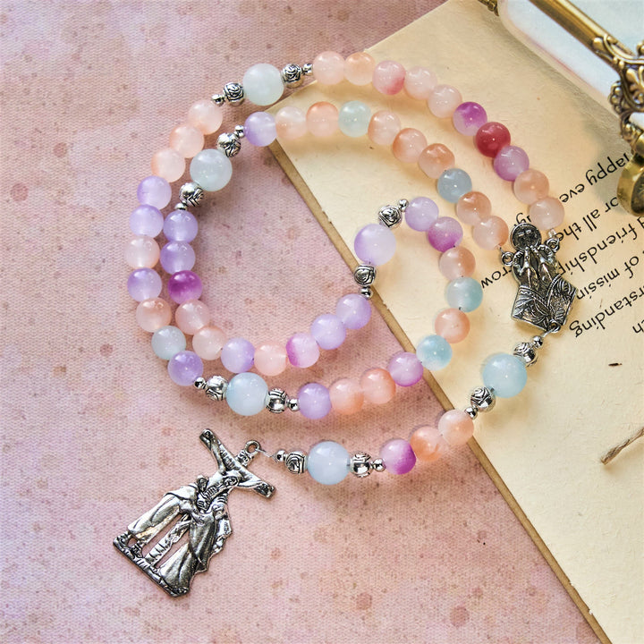 FREE Today: UV Color-Changing Pastel Beads with Crucifix & Praying Hands Rosary, Bracelet - image 5