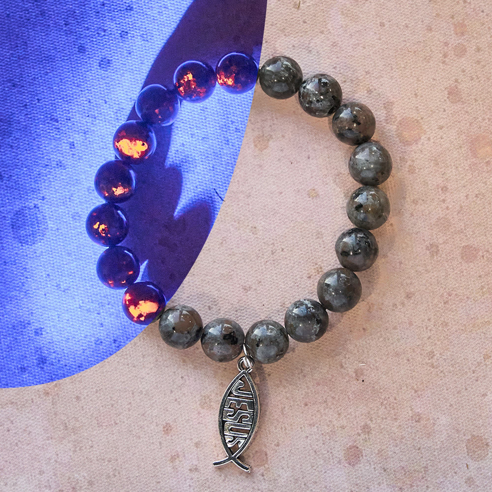 FREE Today: Color-Shifting Luminous Flame Stone Beads Rosary, Bracelet - Bracelet - image 1