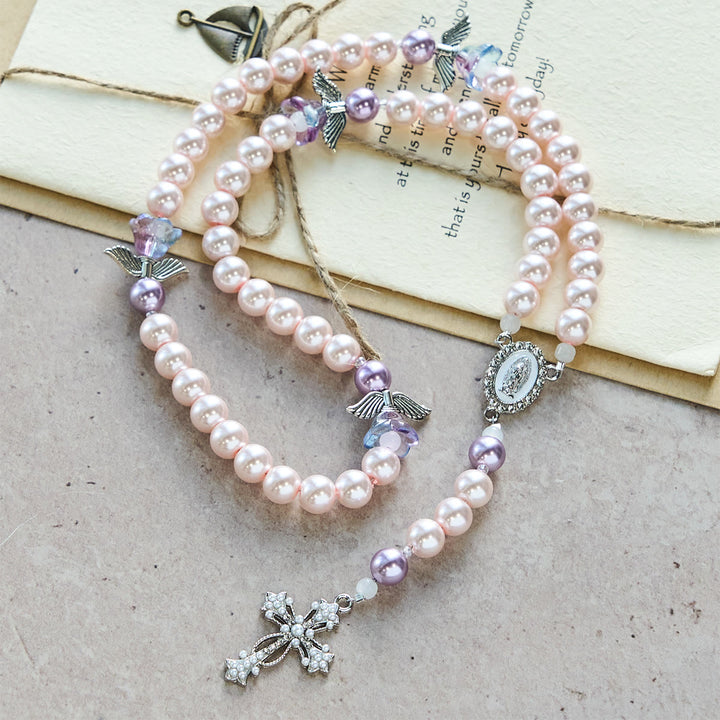 Christianartworkshop Lavender Guardian Angel Prayer Rosary: Christ's Protection and Divine Grace - image 3