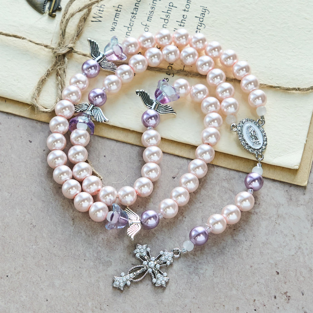 Christianartworkshop Lavender Guardian Angel Prayer Rosary: Christ's Protection and Divine Grace - image 1