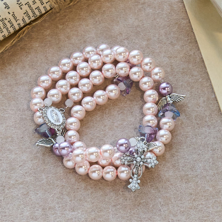 Christianartworkshop Lavender Guardian Angel Prayer Rosary: Christ's Protection and Divine Grace - image 6