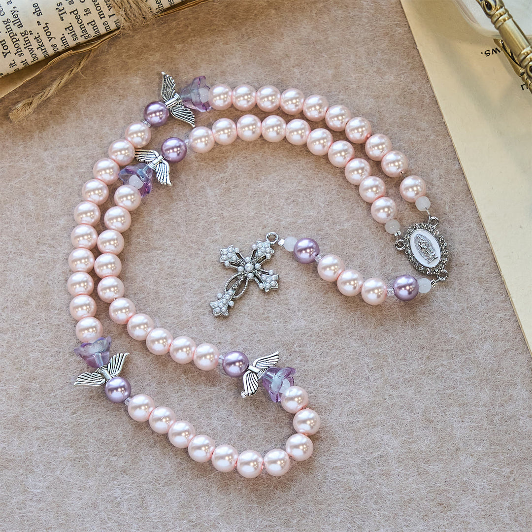 Christianartworkshop Lavender Guardian Angel Prayer Rosary: Christ's Protection and Divine Grace - image 5