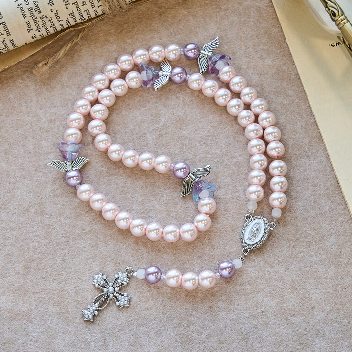 Christianartworkshop Lavender Guardian Angel Prayer Rosary: Christ's Protection and Divine Grace - image 5
