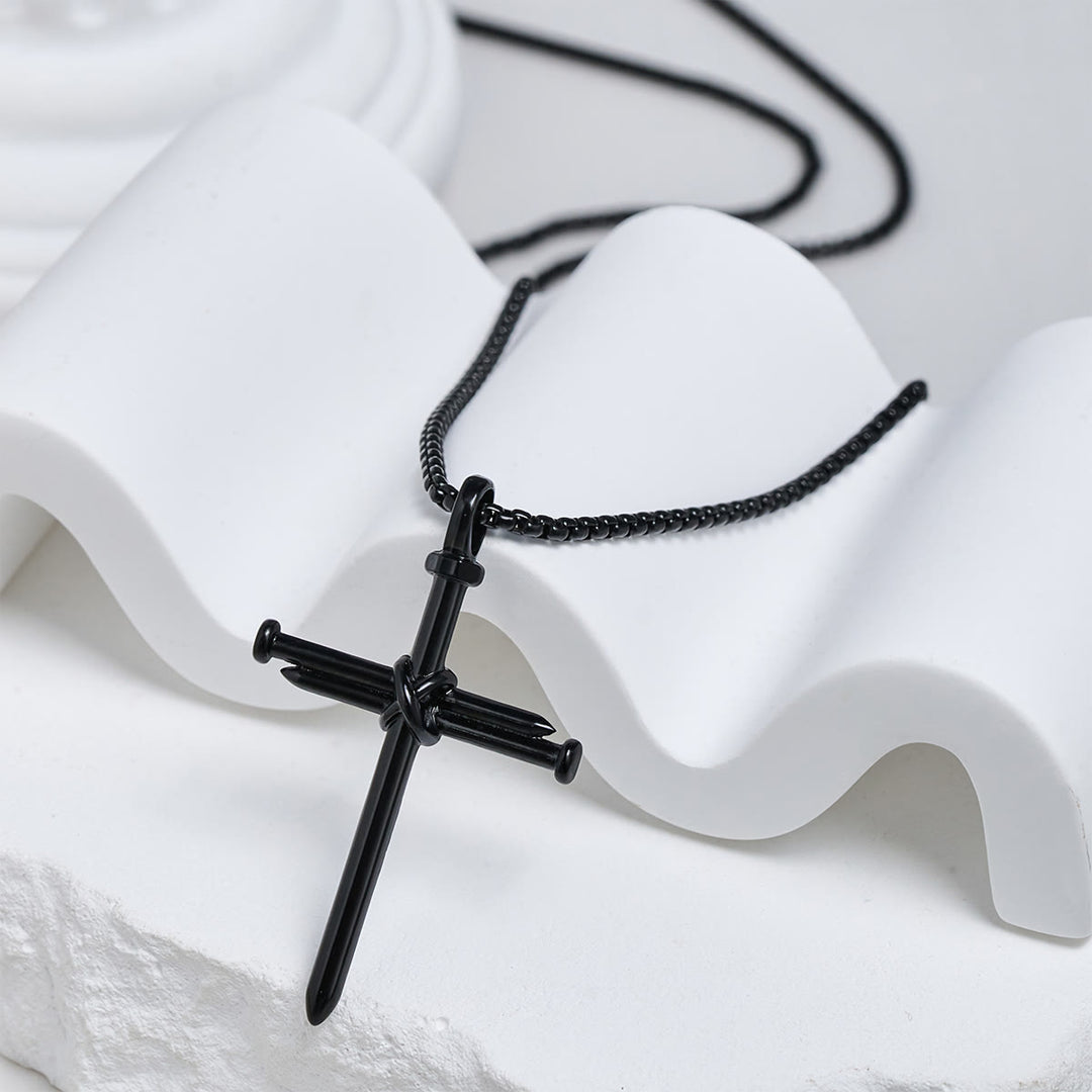 Christianartworkshop 3-Color Nail Cross Pendant Necklace: Gentle Faith Reminder for Daily Life - image 7