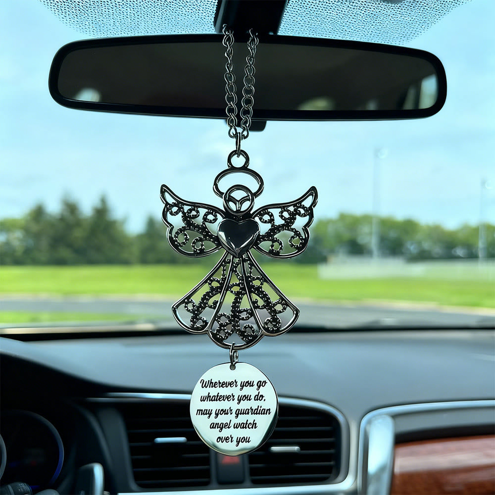 Christianartworkshop Guardian Angel Car Pendant: Heavenly Care for Every Drive - Guardian Angel -2 - image 2