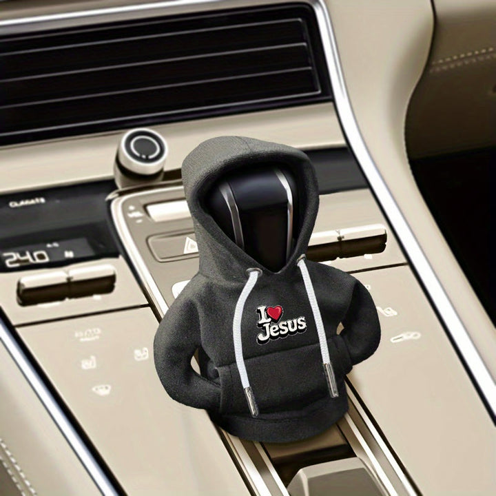 FREE Today: I Love Jesus Hoodie Gear Shift Cover: Your Unique Faith, On the Road - Black - image 0