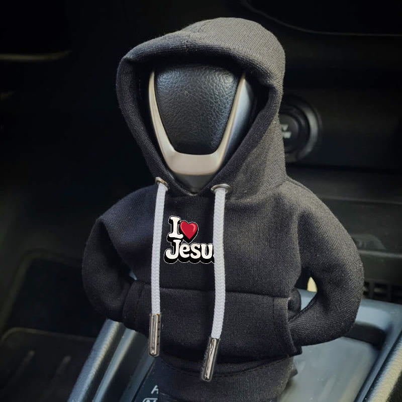 FREE Today: I Love Jesus Hoodie Gear Shift Cover: Your Unique Faith, On the Road - image 1