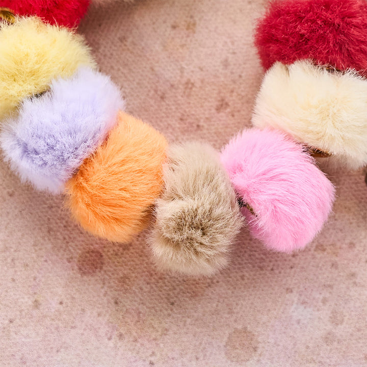 Christianartworkshop Colorful Fluffy Pom Pom Pocket Rosary: A Soft and Heartfelt Faith Gift - image 4