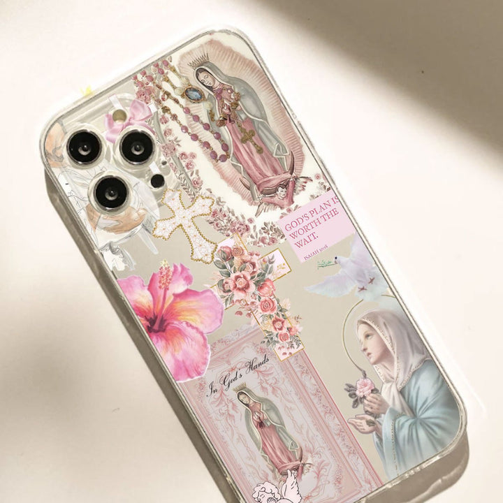 Christianartworkshop Faith & Floral Phone Case: ISAIAH 10:18 & Our Lady Symbol for Daily Use - iPhone 17promax - image 0