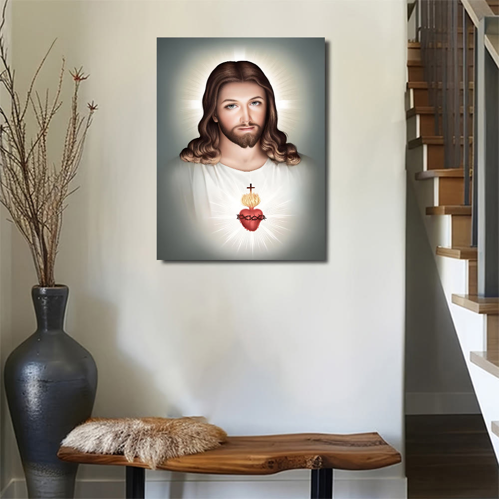 Christianartworkshop Jeuse with Sacred Heart Wall Art: Gentle Faith for Home Decor - image 1