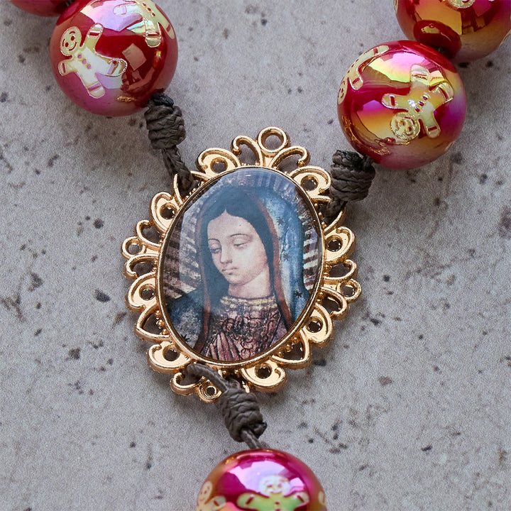 Christianartworkshop Christmas Gift: Christmas Devotion Red Green Holiday Beads Pocket Rosary: Pray anywhere, anytime - image 23