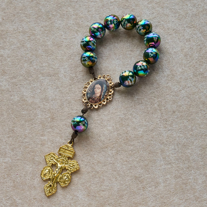 Christianartworkshop Christmas Gift: Christmas Devotion Red Green Holiday Beads Pocket Rosary: Pray anywhere, anytime - image 29