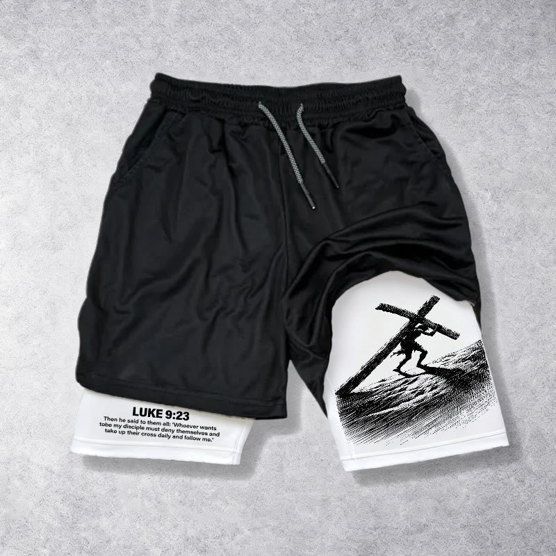 Christianartworkshop Luke 9:23 Scripture Performance Shorts: Take Up Your Daily Cross - US/UK/AU40, EU54 - image 0