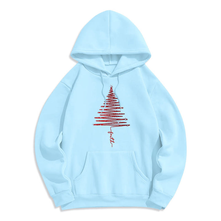 Christianartworkshop Christmas Faith Cross Graphic Fleece Lined Polyester Hoodie - Blue - 2XL - image 8