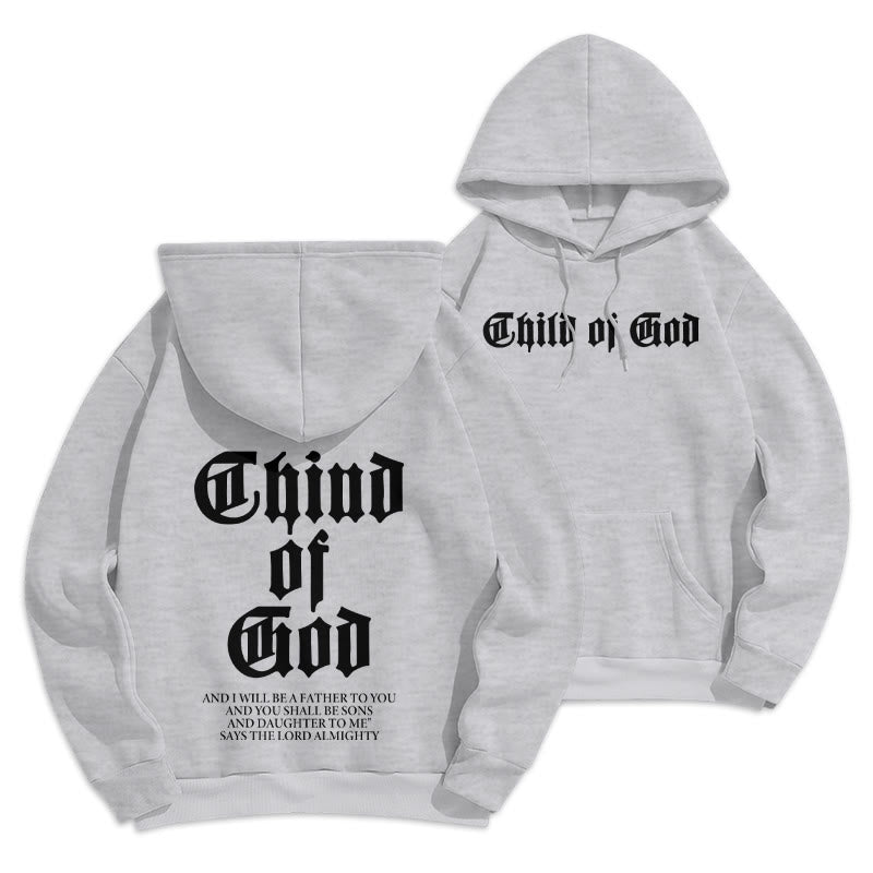 Christianartworkshop Child of God Scripture Fleece Lined Polyester Hoodie - Grey - 2XL - image 16
