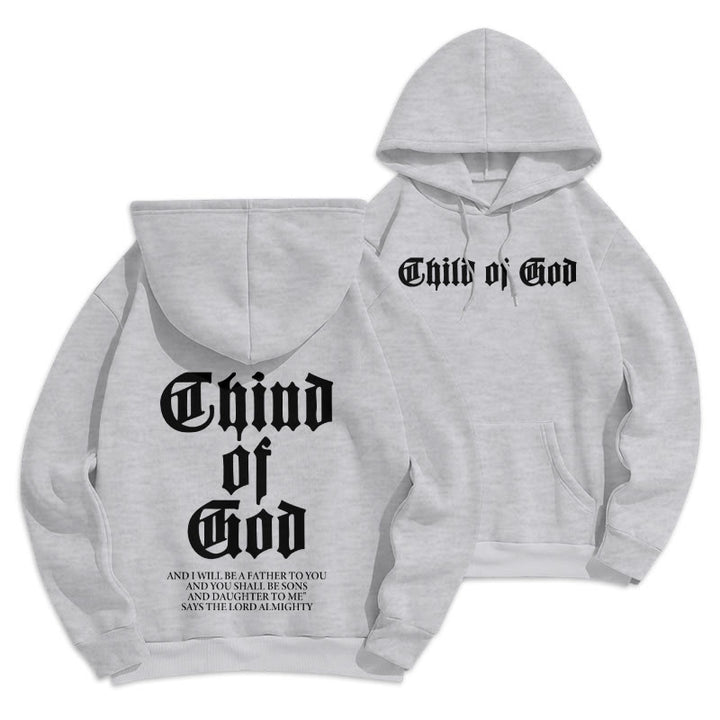 Christianartworkshop Child of God Scripture Fleece Lined Polyester Hoodie - Grey - 2XL - image 16