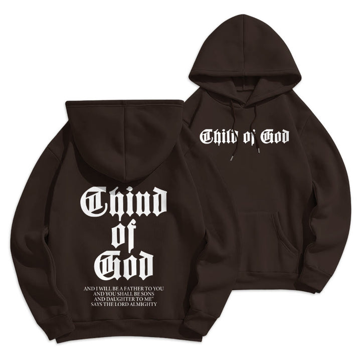Christianartworkshop Child of God Scripture Fleece Lined Polyester Hoodie - Brown - 2XL - image 22
