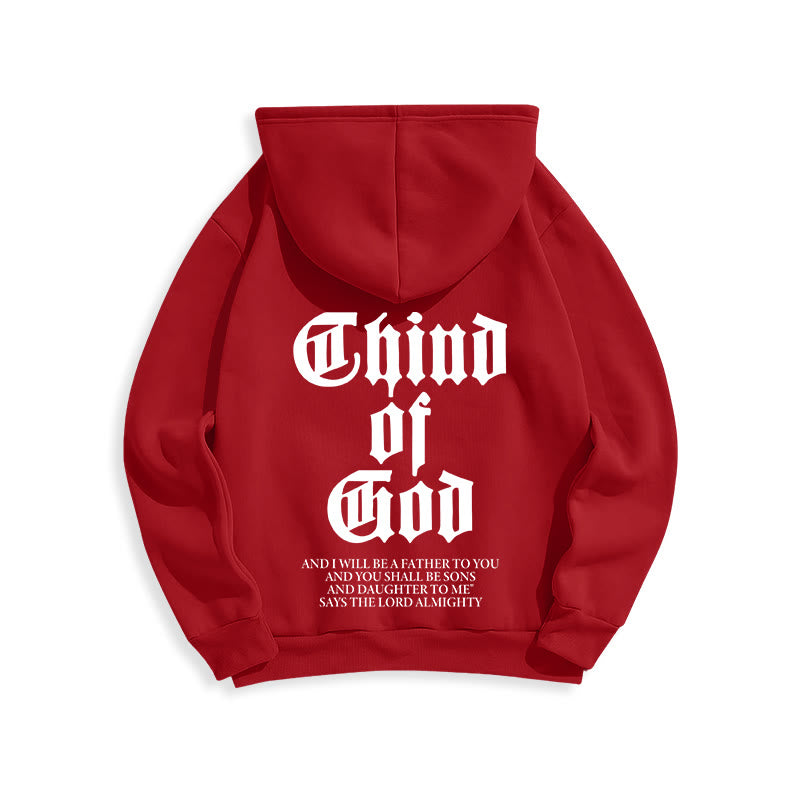 Christianartworkshop Child of God Scripture Fleece Lined Polyester Hoodie - image 8