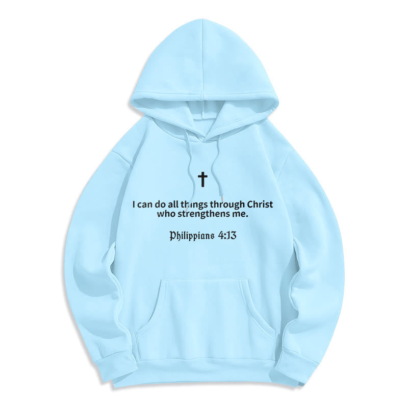 Christianartworkshop Philippians 4:13 Faith Fleece Lined Polyester Hoodie - image 4