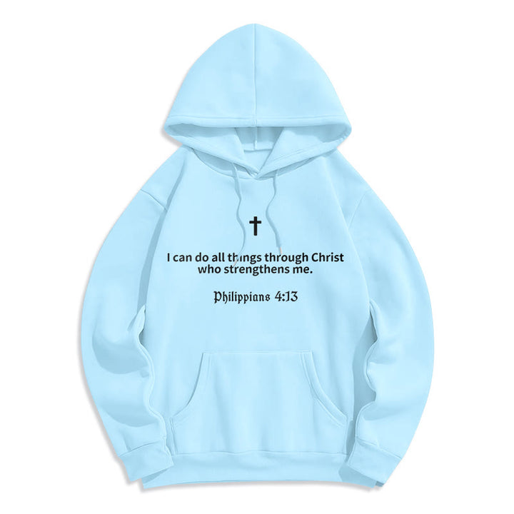 Christianartworkshop Philippians 4:13 Faith Fleece Lined Polyester Hoodie - image 4