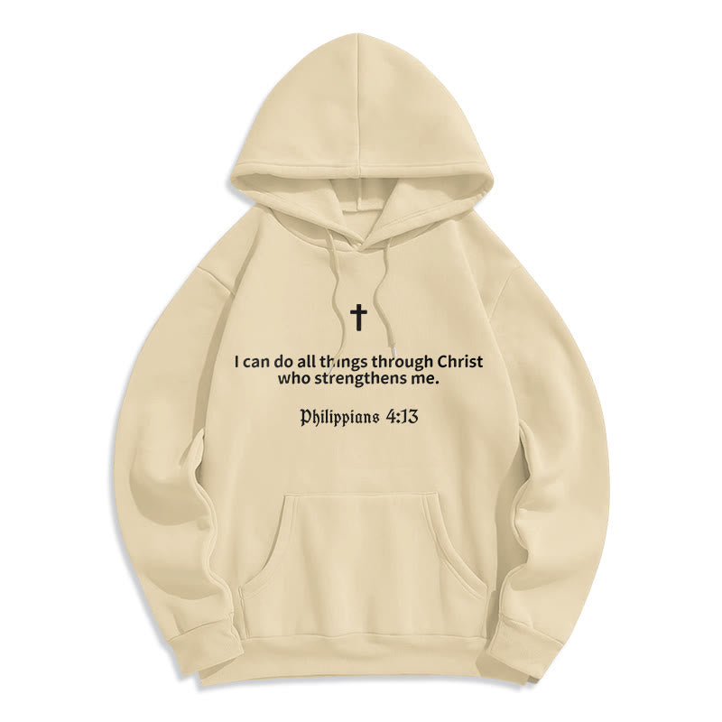 Christianartworkshop Philippians 4:13 Faith Fleece Lined Polyester Hoodie - image 7