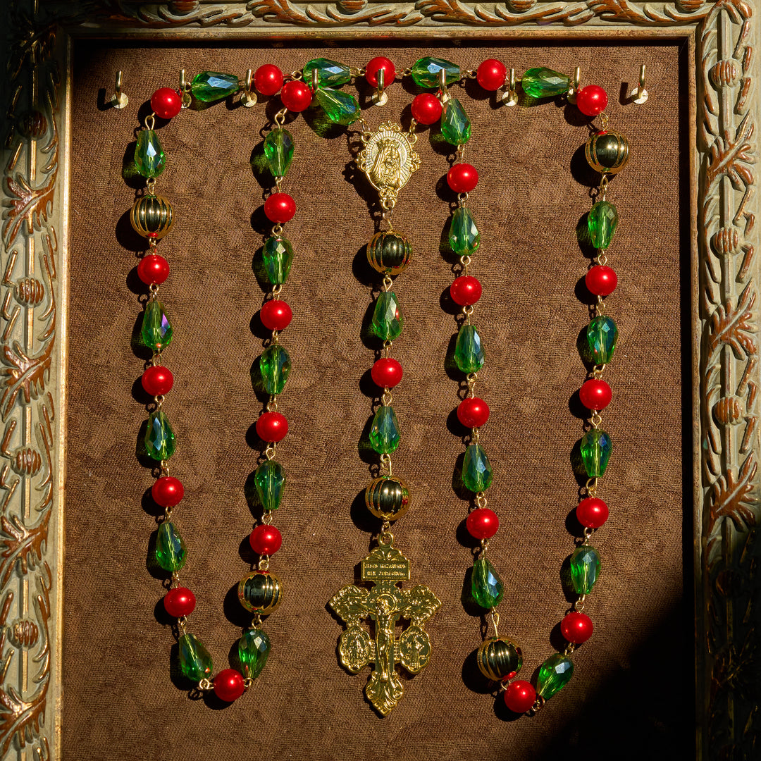 Christianartworkshop Pardon Crucifix Adorned Christmas Rosary: Faithful Companion & Festive Decor - image 2