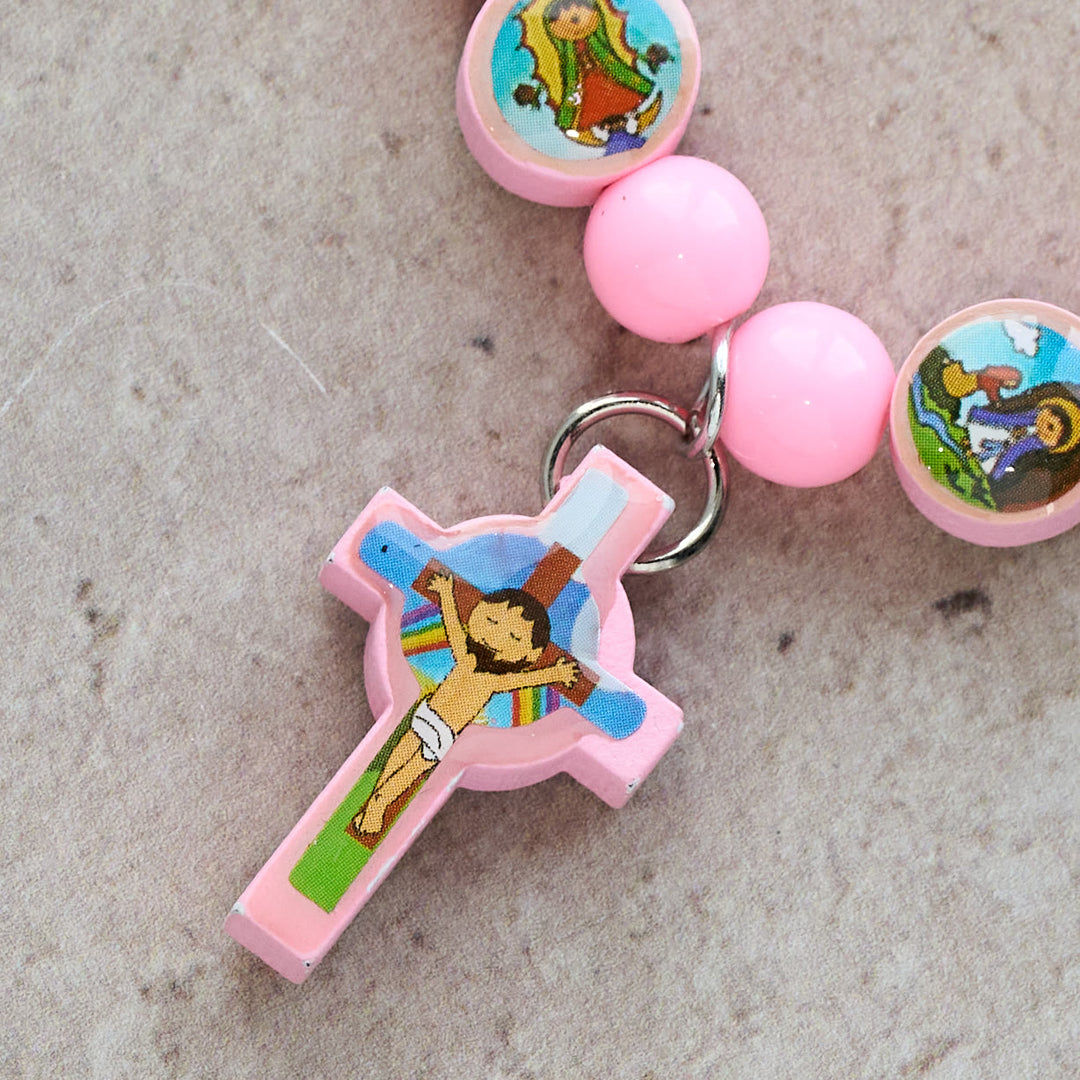Christianartworkshop Children Faith Rosary Bracelet: Acrylic Beads & Cross Symbol for Little Hearts - image 7