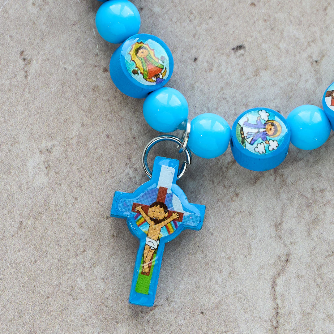 Christianartworkshop Children Faith Rosary Bracelet: Acrylic Beads & Cross Symbol for Little Hearts - image 4