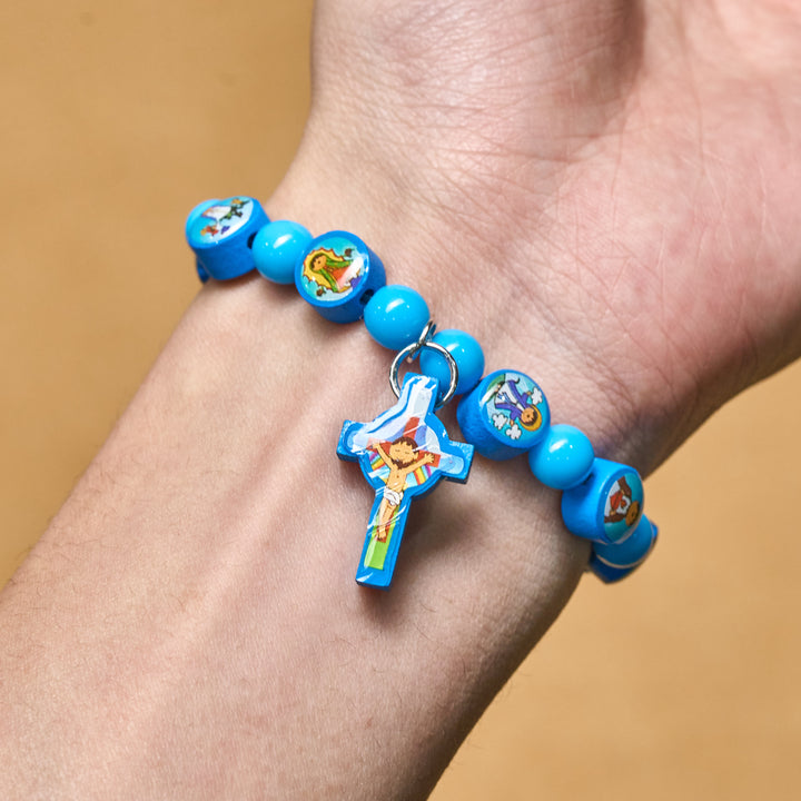 Christianartworkshop Children Faith Rosary Bracelet: Acrylic Beads & Cross Symbol for Little Hearts - image 2