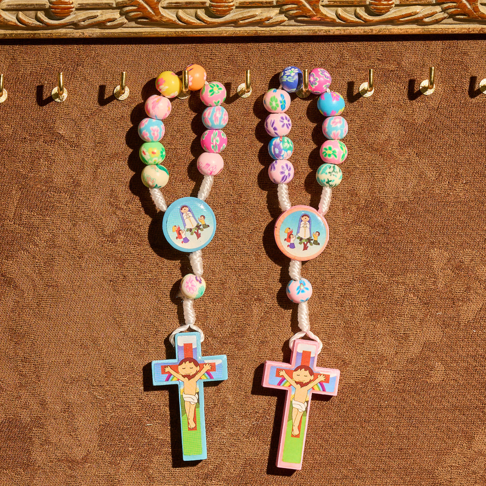Christianartworkshop Children Polymer Clay Rosary: Colorful Beads & Sacred Symbols for Young Hearts - image 1