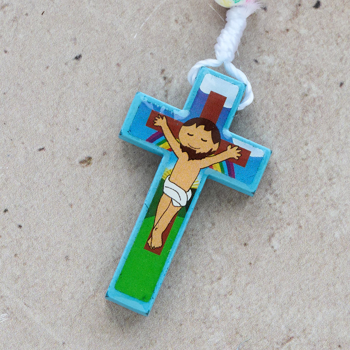 FREE Today: Blue & Pink Children Rosary, Bracelet: Colorful Beads & Sacred Symbols for Young Hearts - image 5