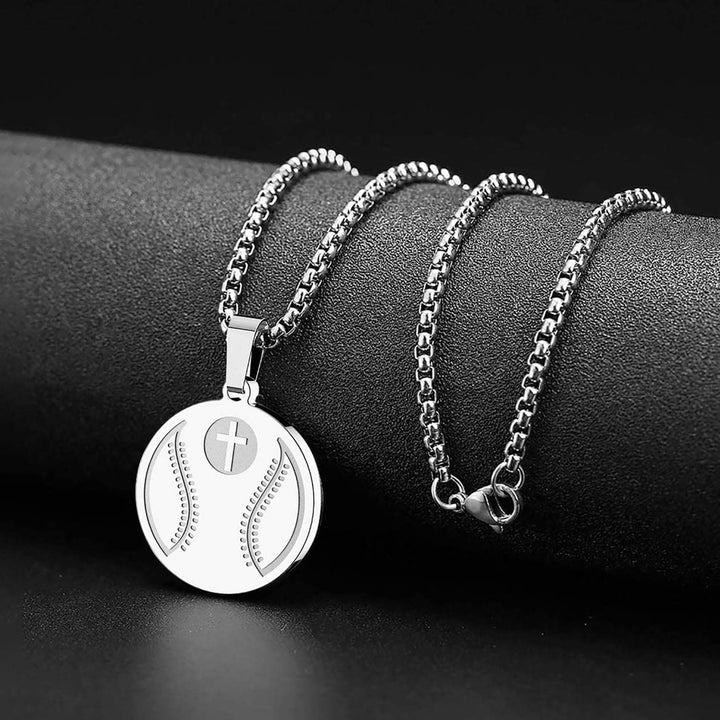 Christianartworkshop Sports Prayer Pendant Necklace: Engraved Verse & Sport Icon for Daily Carry - image 1