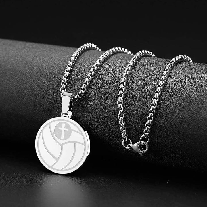 Christianartworkshop Sports Prayer Pendant Necklace: Engraved Verse & Sport Icon for Daily Carry - image 3