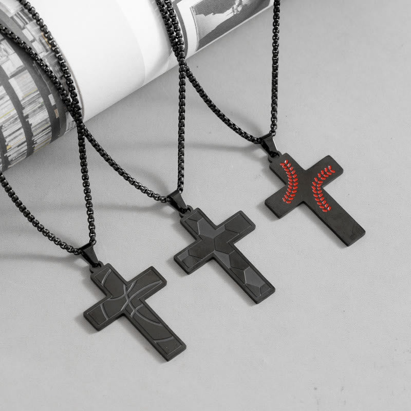Christianartworkshop Personalizable Sport Cross Necklace: Faith Symbol & Hobby Details for Daily Wear - image 1