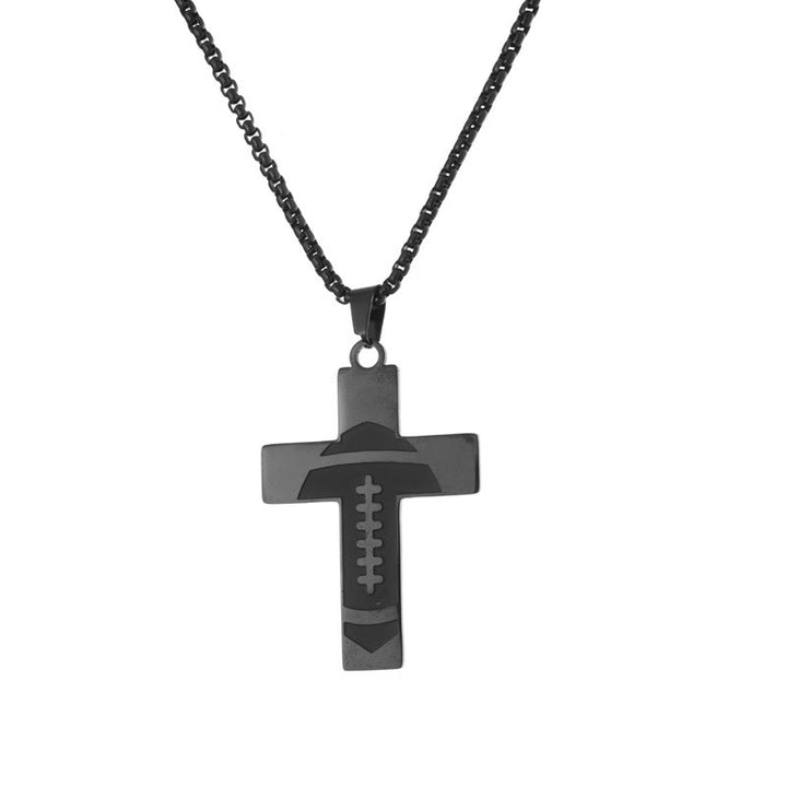 FREE Today: Personalizable Sport Cross Necklace: Faith Symbol & Hobby Details for Daily Wear - Rugby - Name Customized - image 4