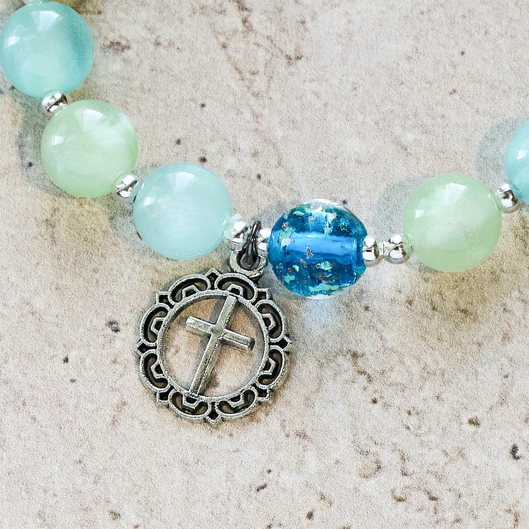 FREE Today: UV-Changing Glitter Bead Bracelet with Ornate Cross: Shimmer in Faithful Hues - image 7
