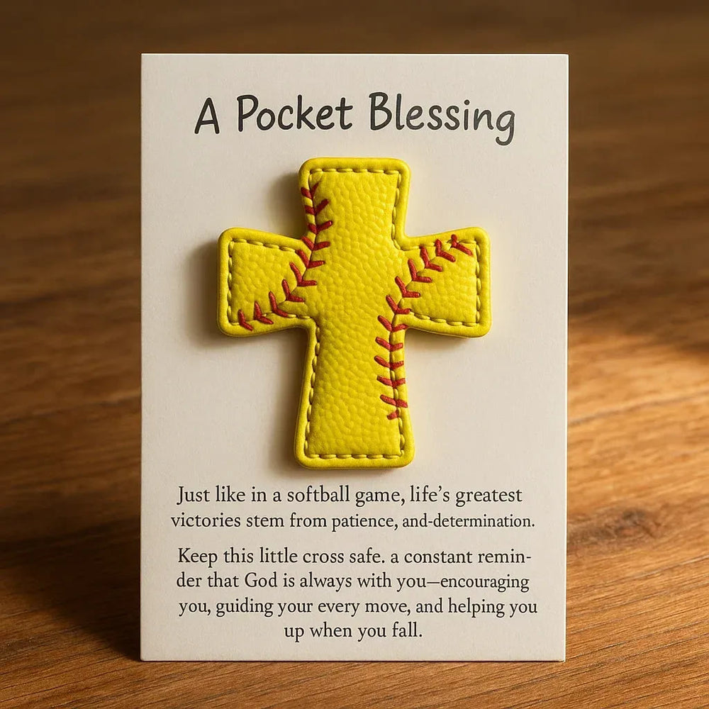 Christianartworkshop 3-Color Pocket Cross: Sport-Themed & Sacred Symbol for Daily Carry - Yellow - image 1