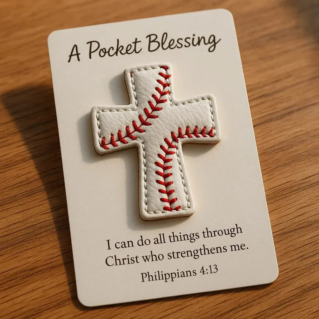 FREE Today: 3-Color Pocket Cross: Sport-Themed & Sacred Symbol for Daily Carry - White - image 0