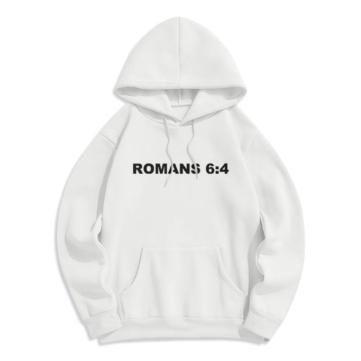 Christianartworkshop Romans 6:4 Raised to Life Fleece Lined Polyester Hoodie - image 23