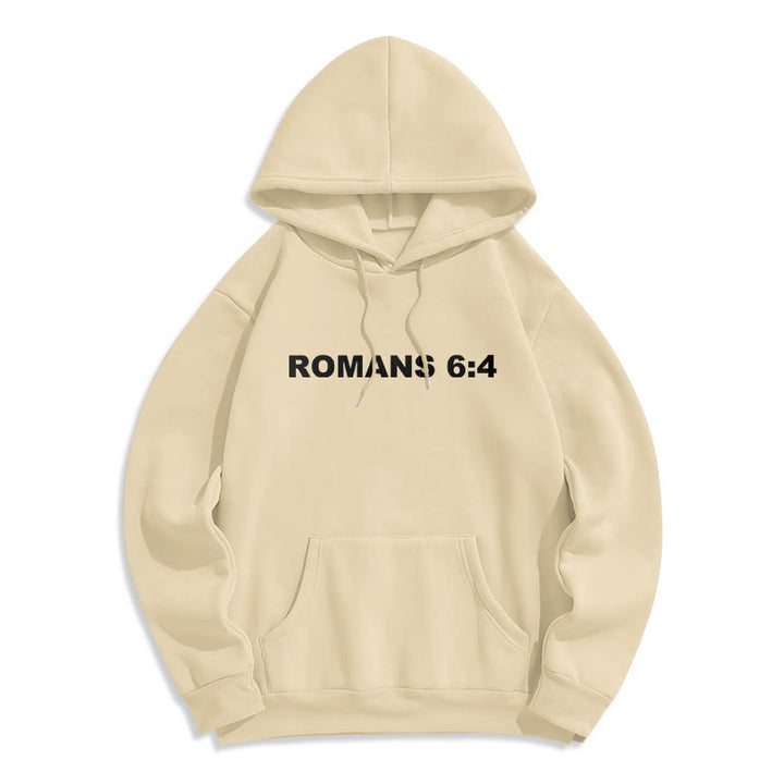 Christianartworkshop Romans 6:4 Raised to Life Fleece Lined Polyester Hoodie - image 17