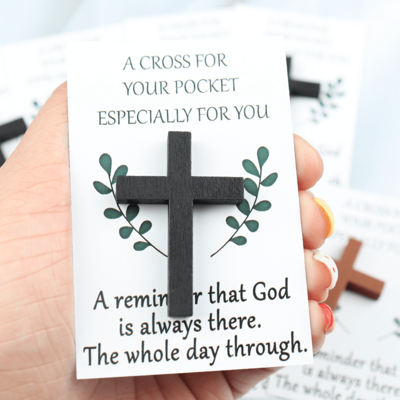 FREE Today: God is Always There Pocket Cross: Portable Divine Presence Token - Black - image 2