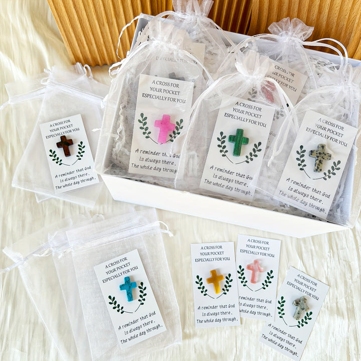 Christianartworkshop 10-Piece Assorted Pocket Cross Set: Random-Material Tokens of Divine Presence - 10/Set (Radom Material) - image 0